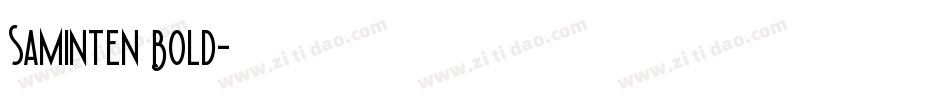 Saminten Bold字体转换